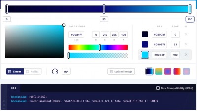 cssgradient.io, 그라디언트 온라인 툴, CSS 자동생성