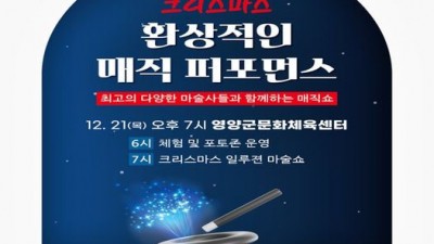 영양 크리스마스 환상적인 매직 퍼포먼스 - 영양군 문화체육센터 [2023.12.21(목) 오후 7시]