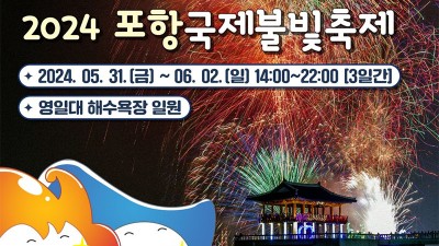 2024 포항국제불빛축제 - 포항시 영일대 해수욕장 일원 [2024.5.31(금)~6.2(일)] 포항불꽃축제